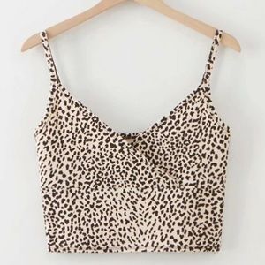 cute leopard top!! BRAND NEW NEVER WORN